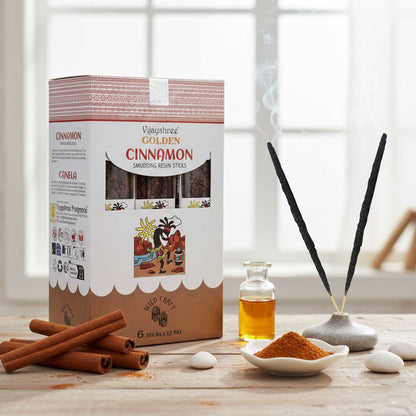 Palitos de resina para sahumar con canela dorada - 30 g - Varillas de resina para Defumar
