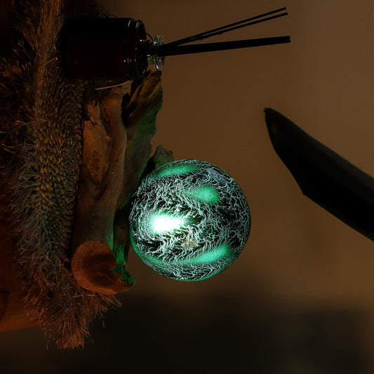 Emerald Green Crackle Finish Table Lamp