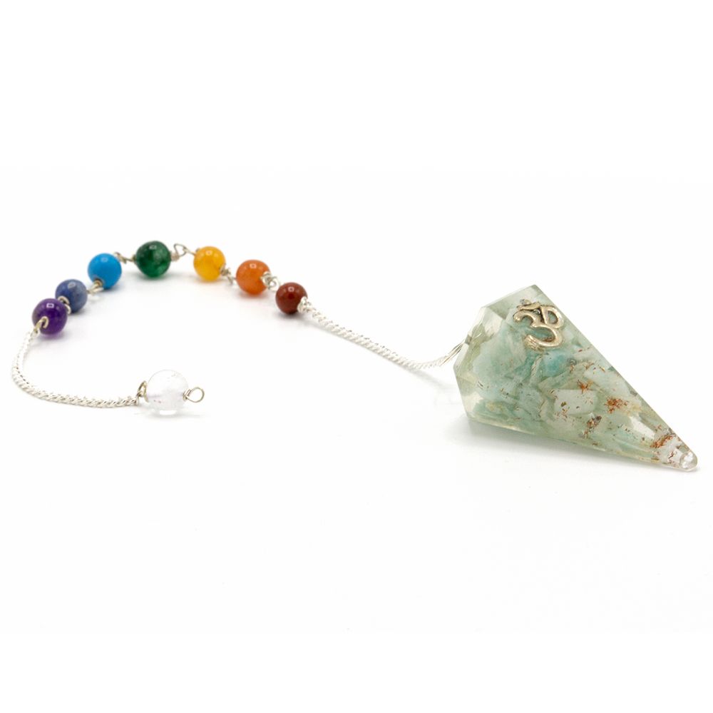 Péndulo de Chakra de Poder de Orgonita - Om - Péndulos de Chakra de Orgonita, chakra