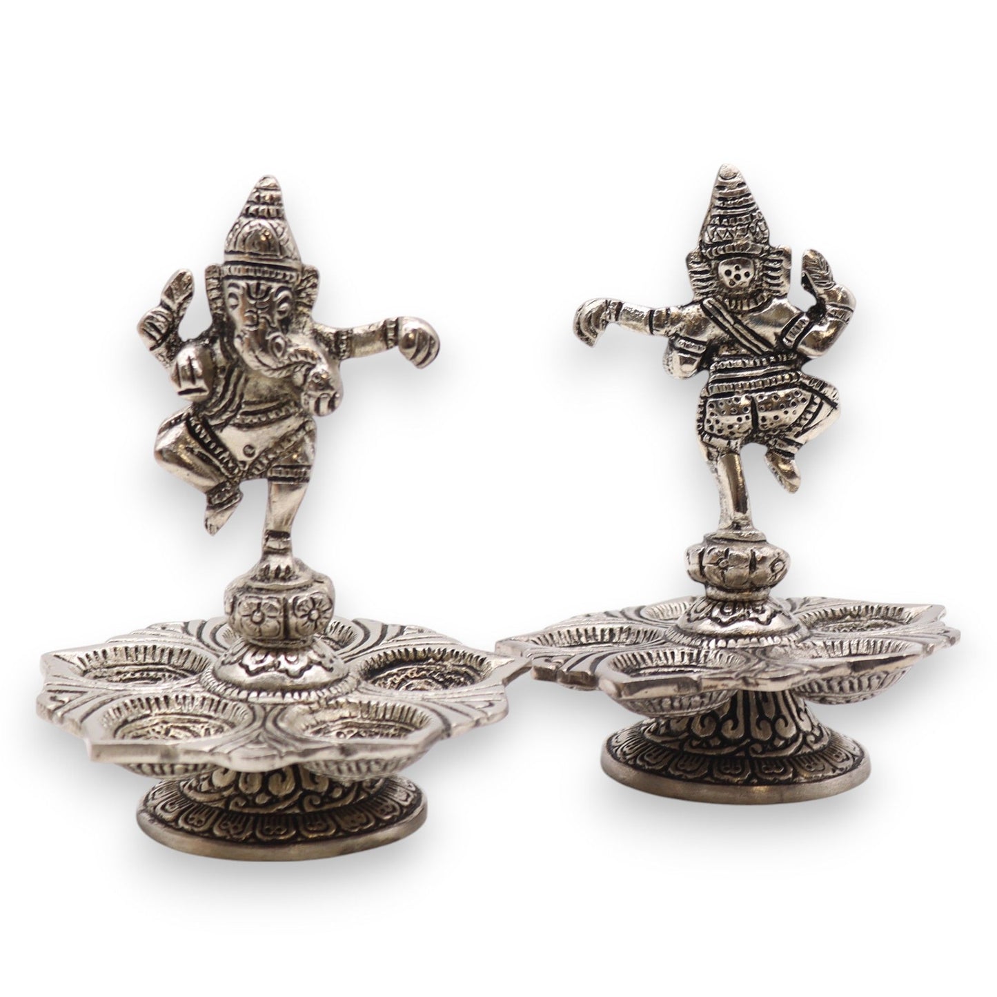 Porta-incienso Ganesha Danzante 14x10cm - Portainciensos de aluminio hechos a mano