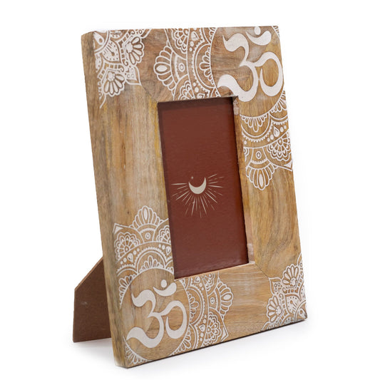 Marco de Madera de Mango (para 10x15cm) 26x20x2cm - Mandala Blanco