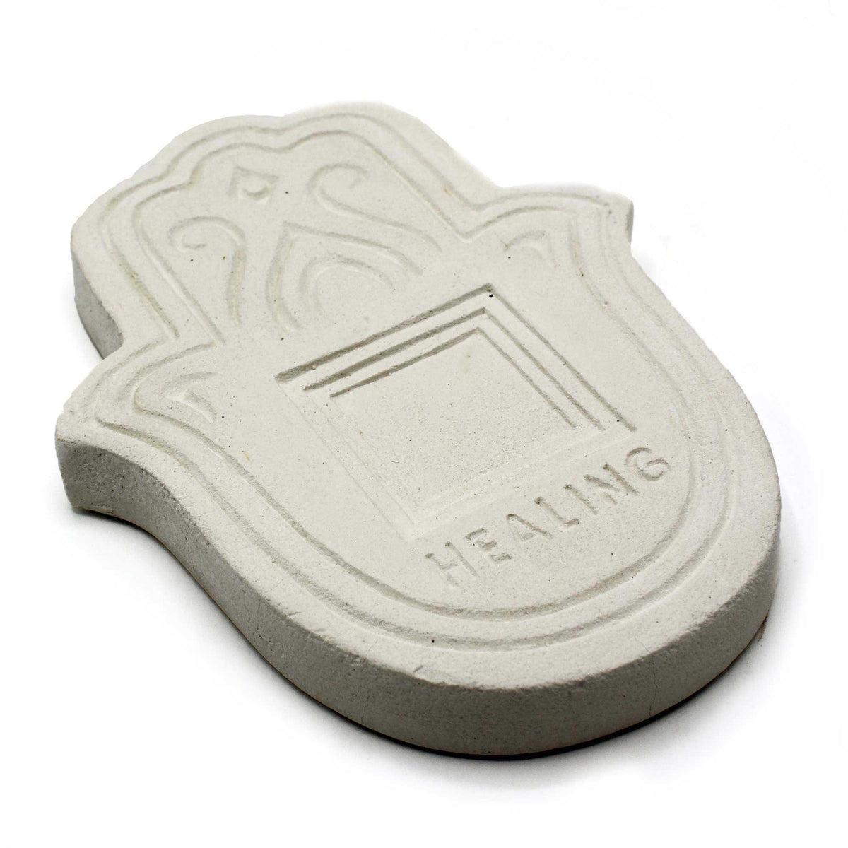 Plato de Incienso Curativo - Piedra Blanca - Placa de Sanación para Incienso