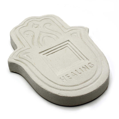 Plato de Incienso Curativo - Piedra Blanca - Placa de Sanación para Incienso