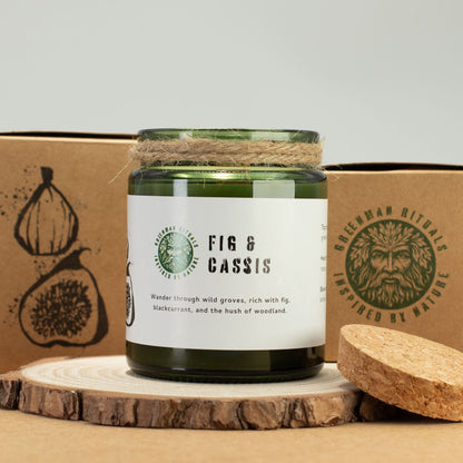 Vela de soja Greenman Woodwick - Higo triturado y grosella negra - Velas de soja Woodwick de Greenman Rituals, Eco Friendly