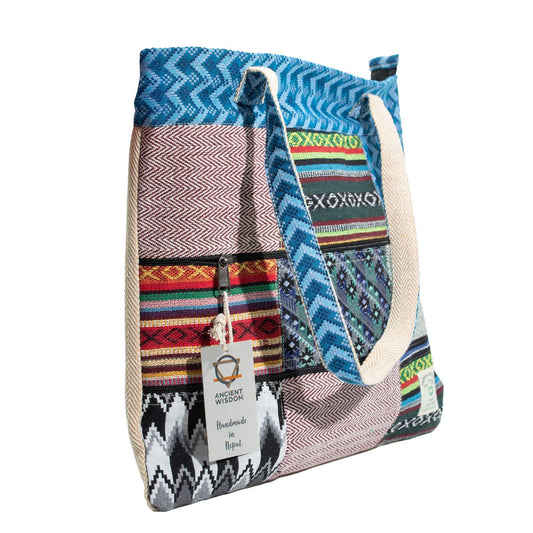 Kathmandu Patchwork Tote Bag - Dhaka Design (37x38 cm)