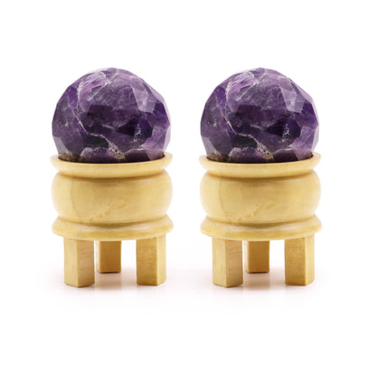 Bola Curativa de Piedras Preciosas y soporte - Cuarzo rosa - Bolas curativas de piedras preciosas