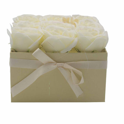 Caja de Regalo - Rosas de Jabón · 9 ud Crema
