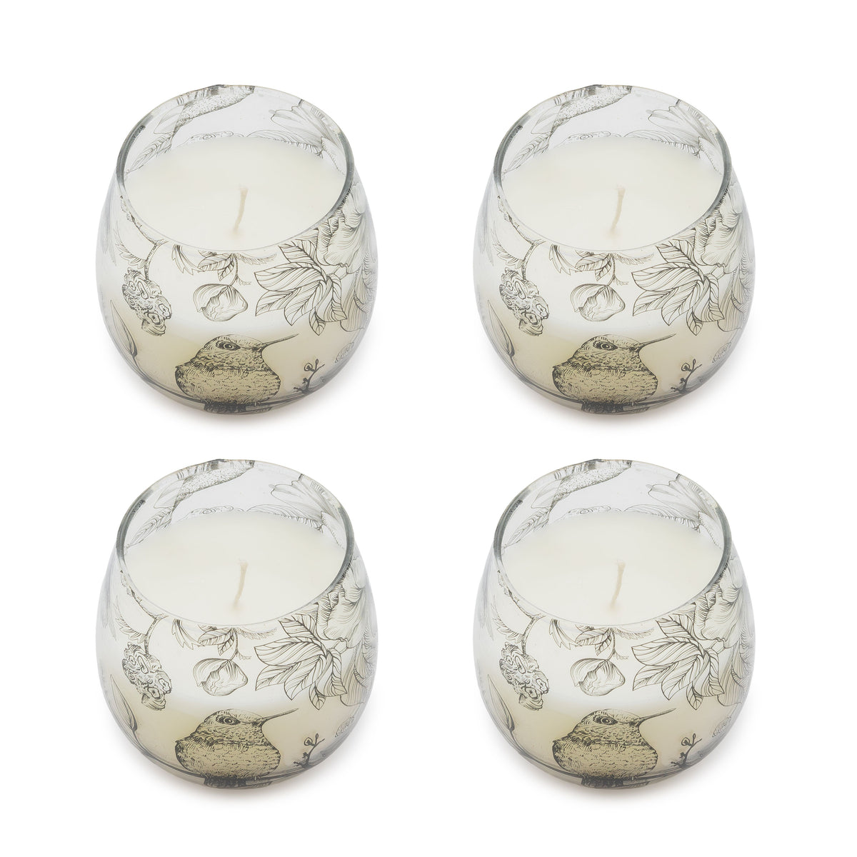 Velas en tarros de vidrio pequeños - Dibujadas por Llama