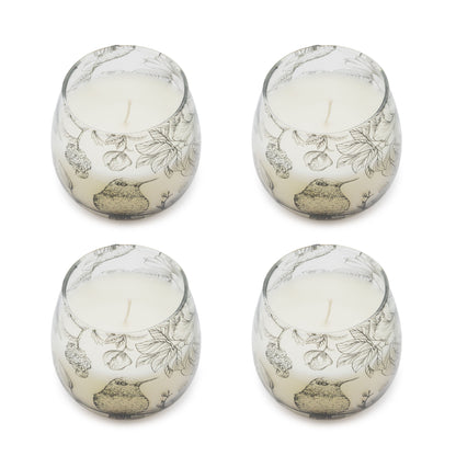 Velas en tarros de vidrio pequeños - Dibujadas por Llama