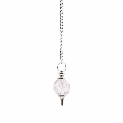 Facted Gemstone Pendulum - Rock Quartz