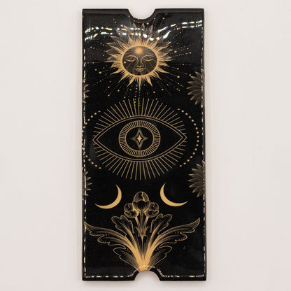 Caja de tarot de cuatro compartimentos con soporte para cartas - Almacenamiento de cartas del Tarot y cajas de lectura, Artis