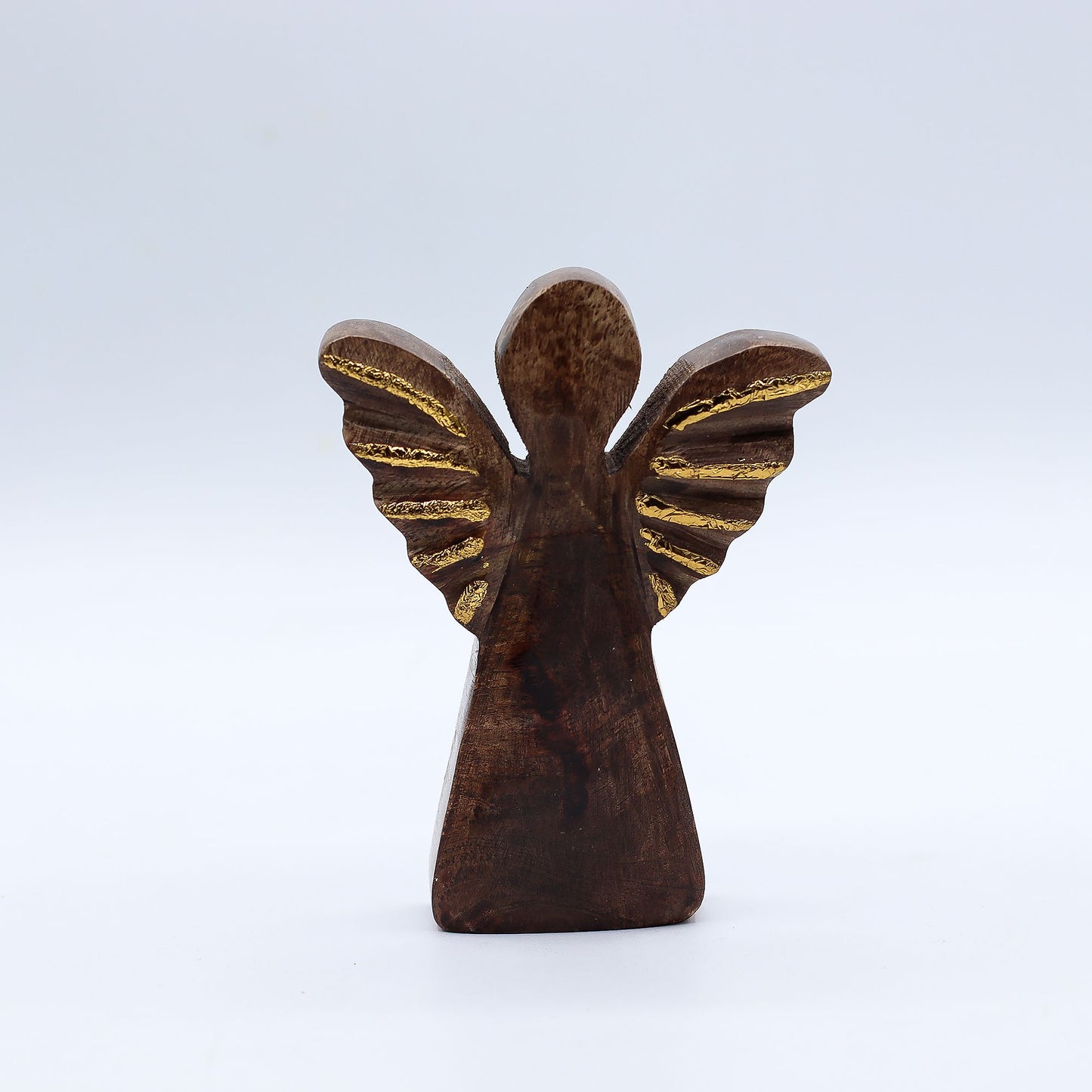 Pequeño ángel de madera de mango - decoración dorada