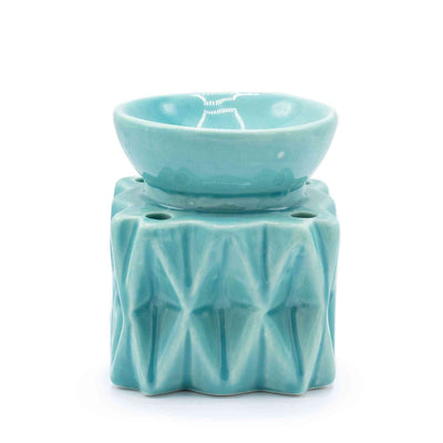 Geometric Oil Burner - Blue