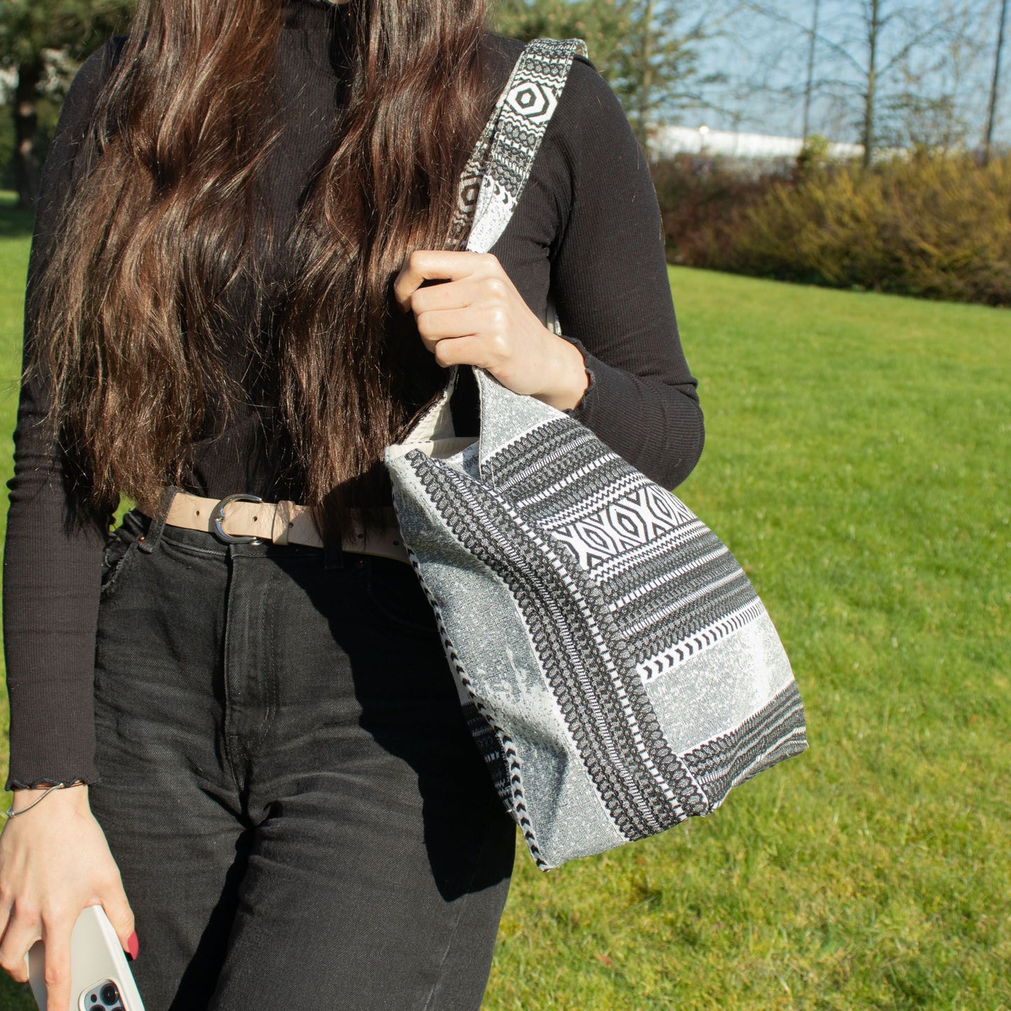 Bolsas de Jacquard Natural - Caravana Urbana - Bolsa Wander Muse