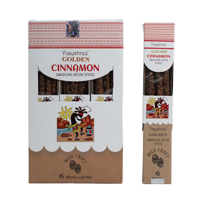 Palitos de resina para sahumar con canela dorada - 30 g - Varillas de resina para Defumar