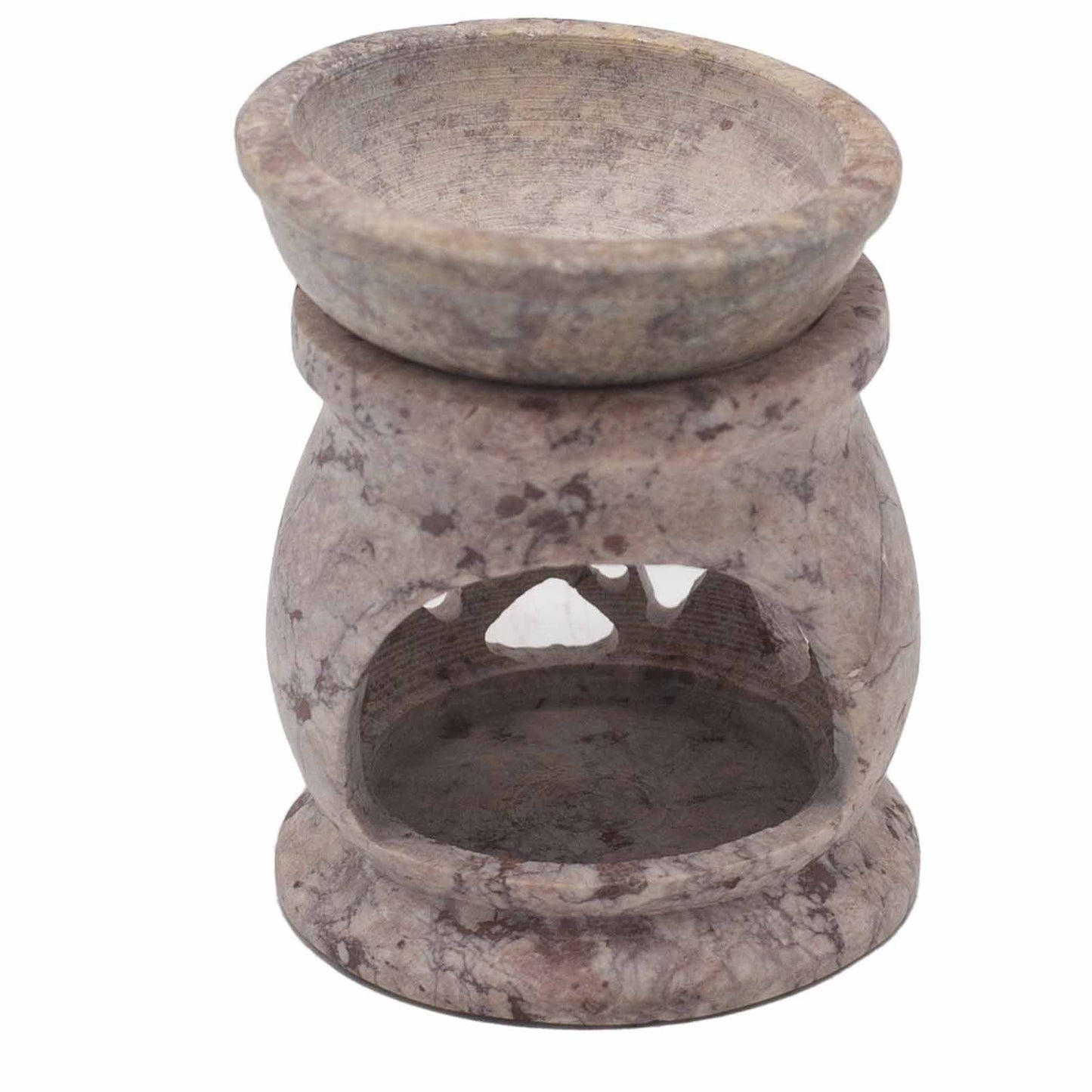 Brûleur à huile en stéatite petit 8 cm - Pentagone des Trois Lunes