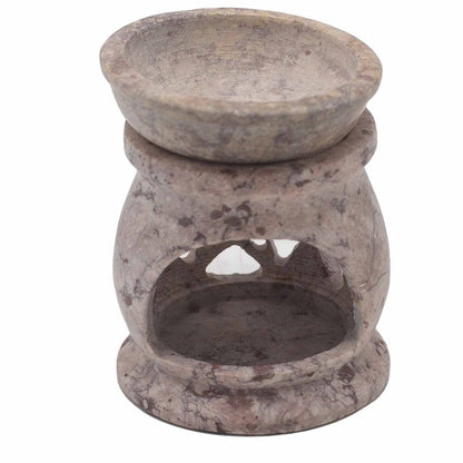 Brûleur à huile en stéatite petit 8 cm - Pentagone des Trois Lunes