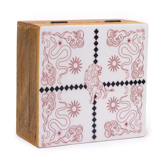 Large square box 15x17.5x8cm - Lion - HOP HARE