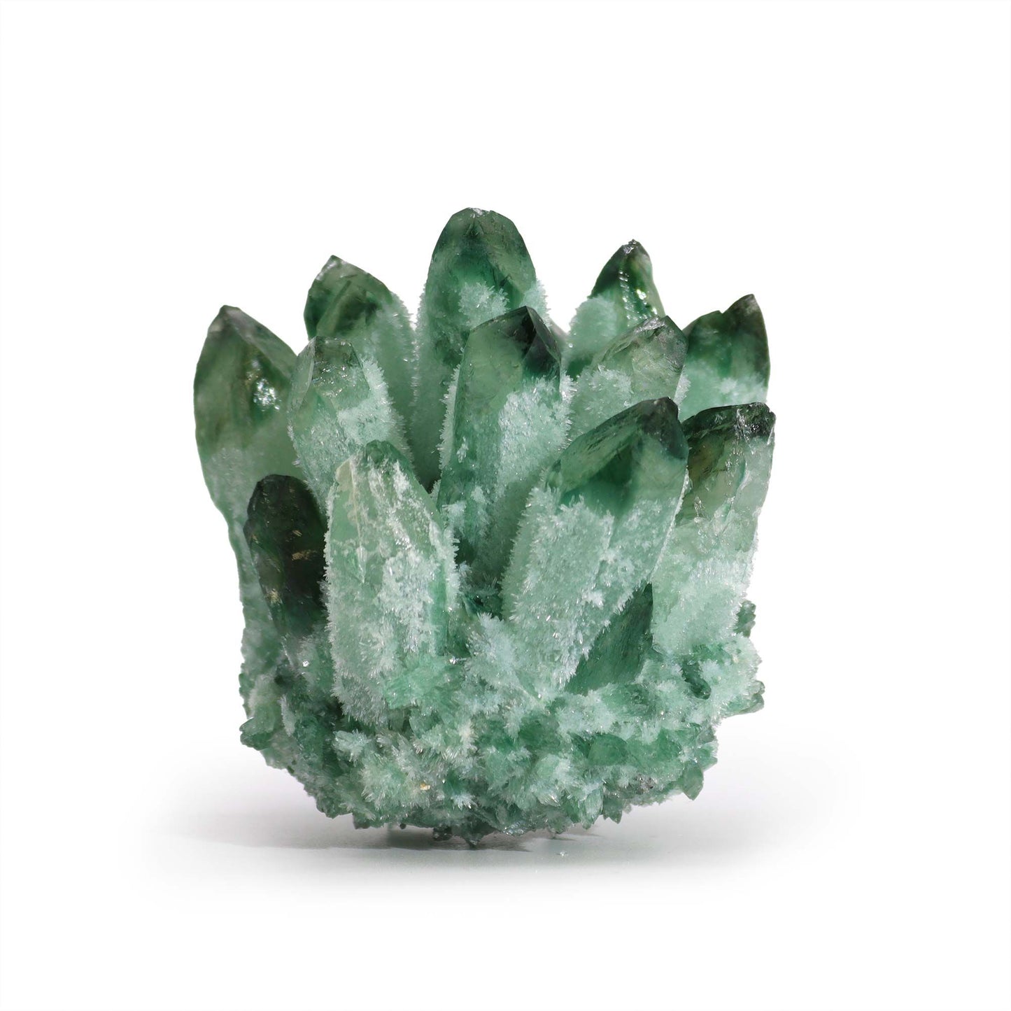 Racimo de Cuarzo Natural Artesanal - Cuarzo Fantasma Verde (aprox 250-300gm 8cm) - Geodas de Calcita Coloreadas y Cúmulos de