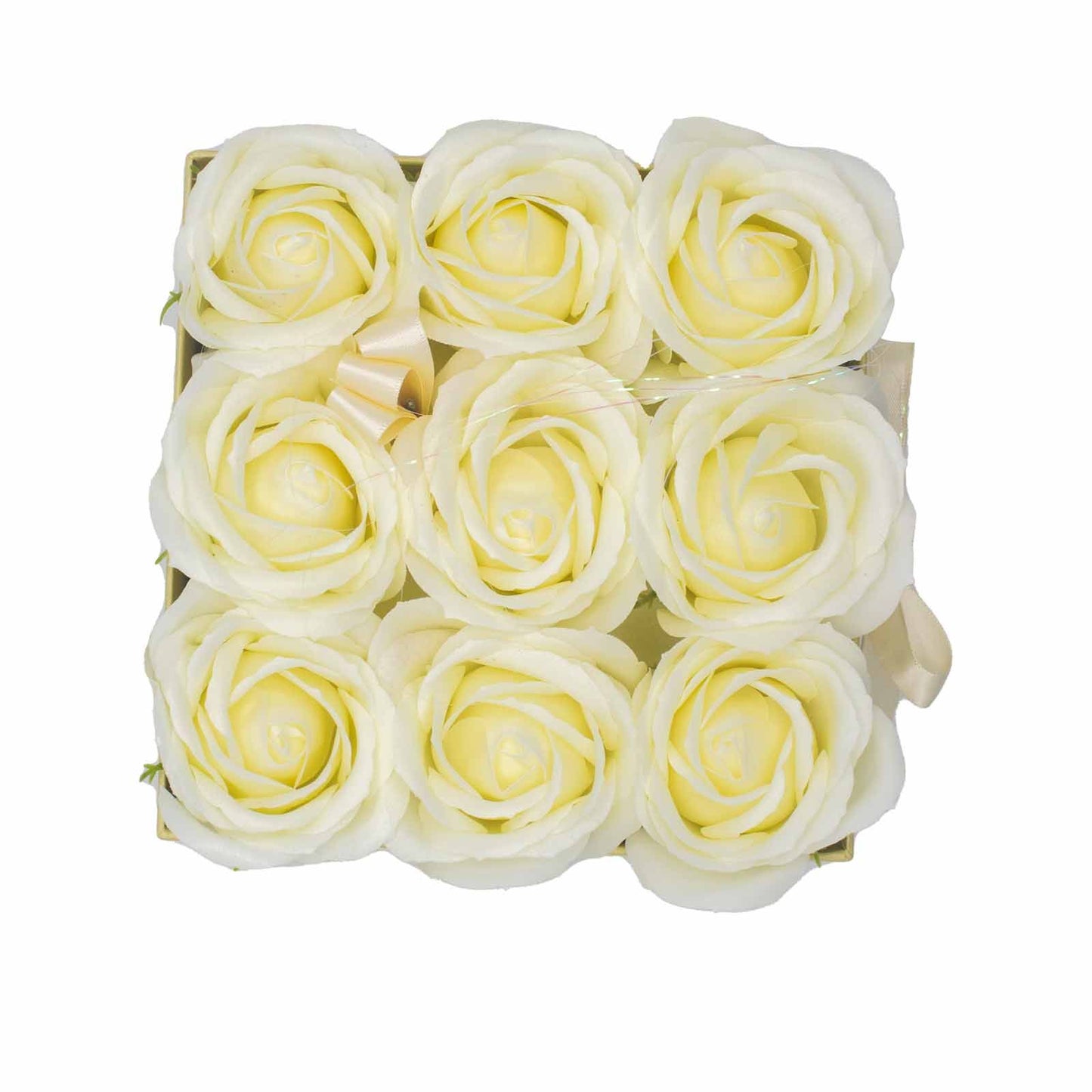 Caja de Regalo - Rosas de Jabón · 9 ud Crema