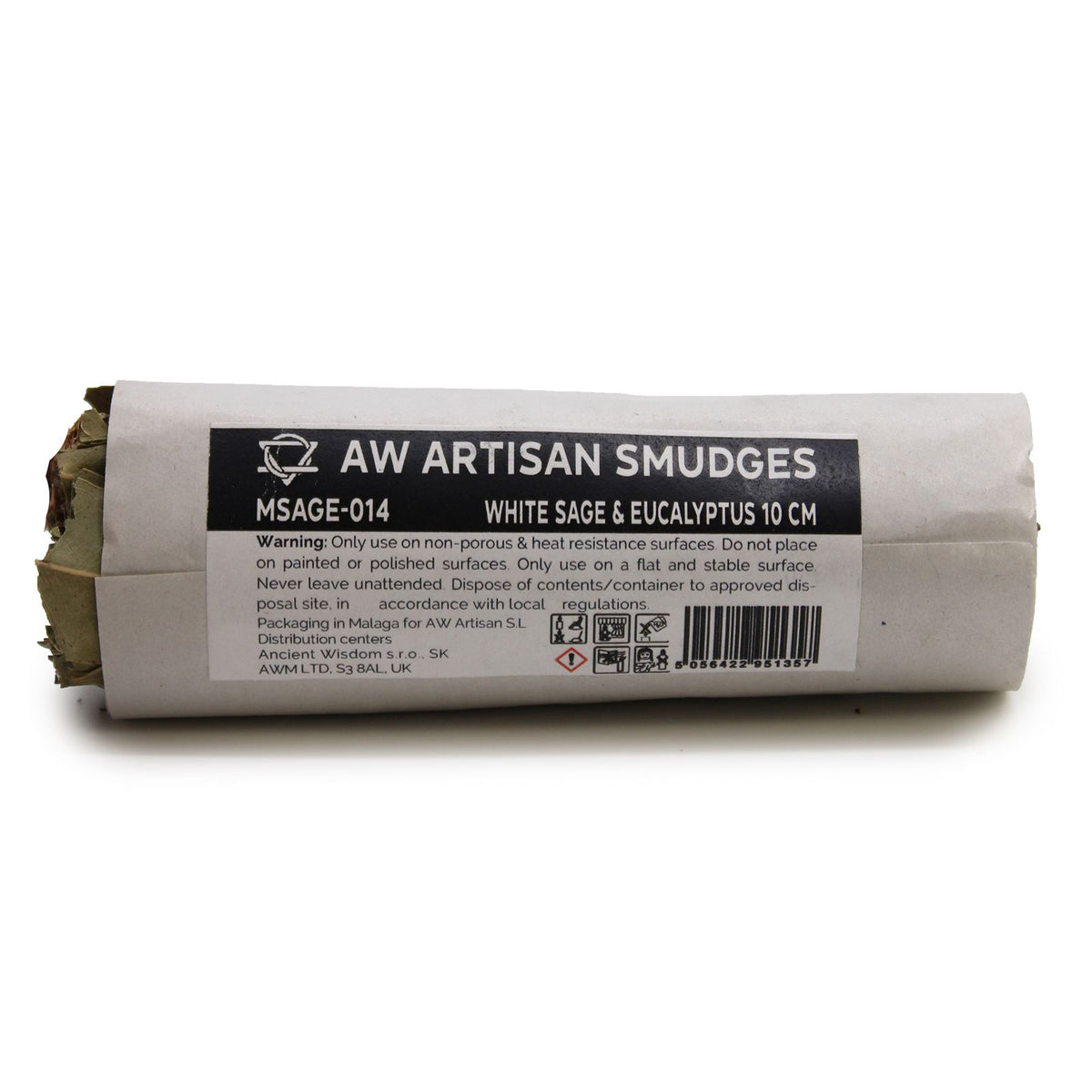 Atado de Hierba - Salvia Blanca y Eucalipto 10 cm - Atados de Smudge – Envuelto individualmente