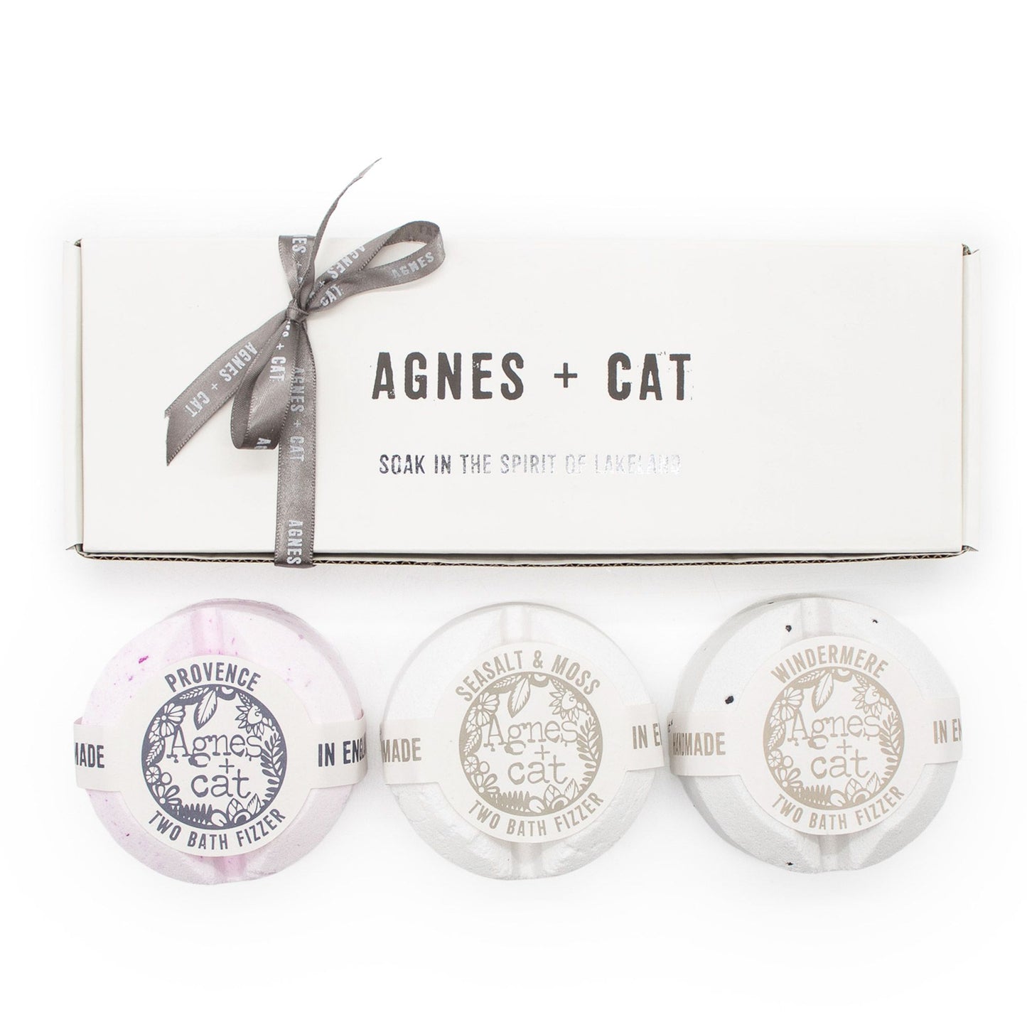 Conjunto regalo de bombas de baño efervescentes con fragancia distintiva de Agnes + Cat
