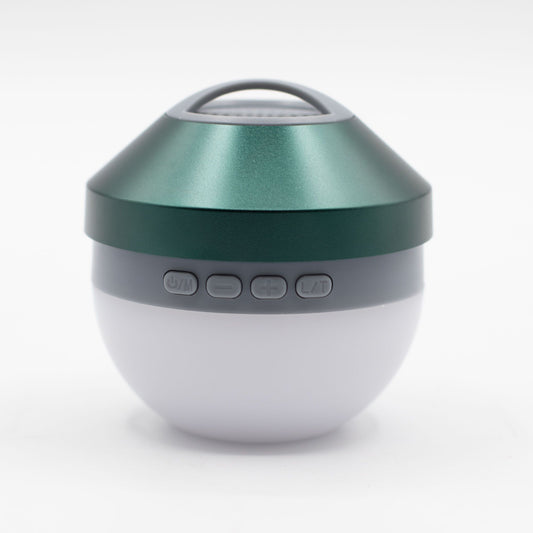 Lampe suspendue de camping verte et mini enceinte