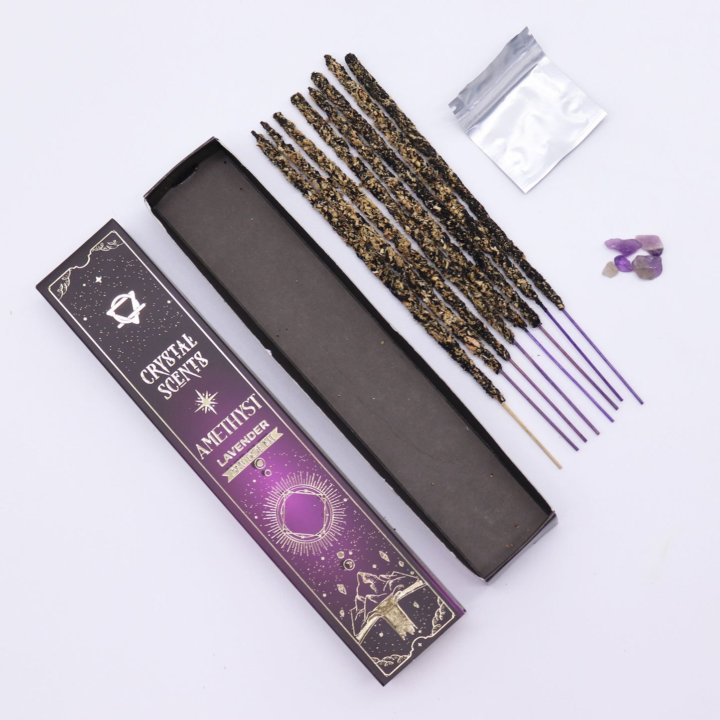 Incienso Smudge con fragancia de amatista - Lavanda