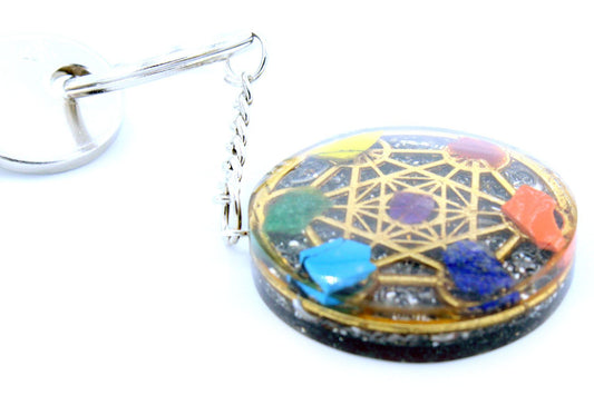 Llavero de poder de orgonita - 7 Chakras - Llaveros de Orgonita