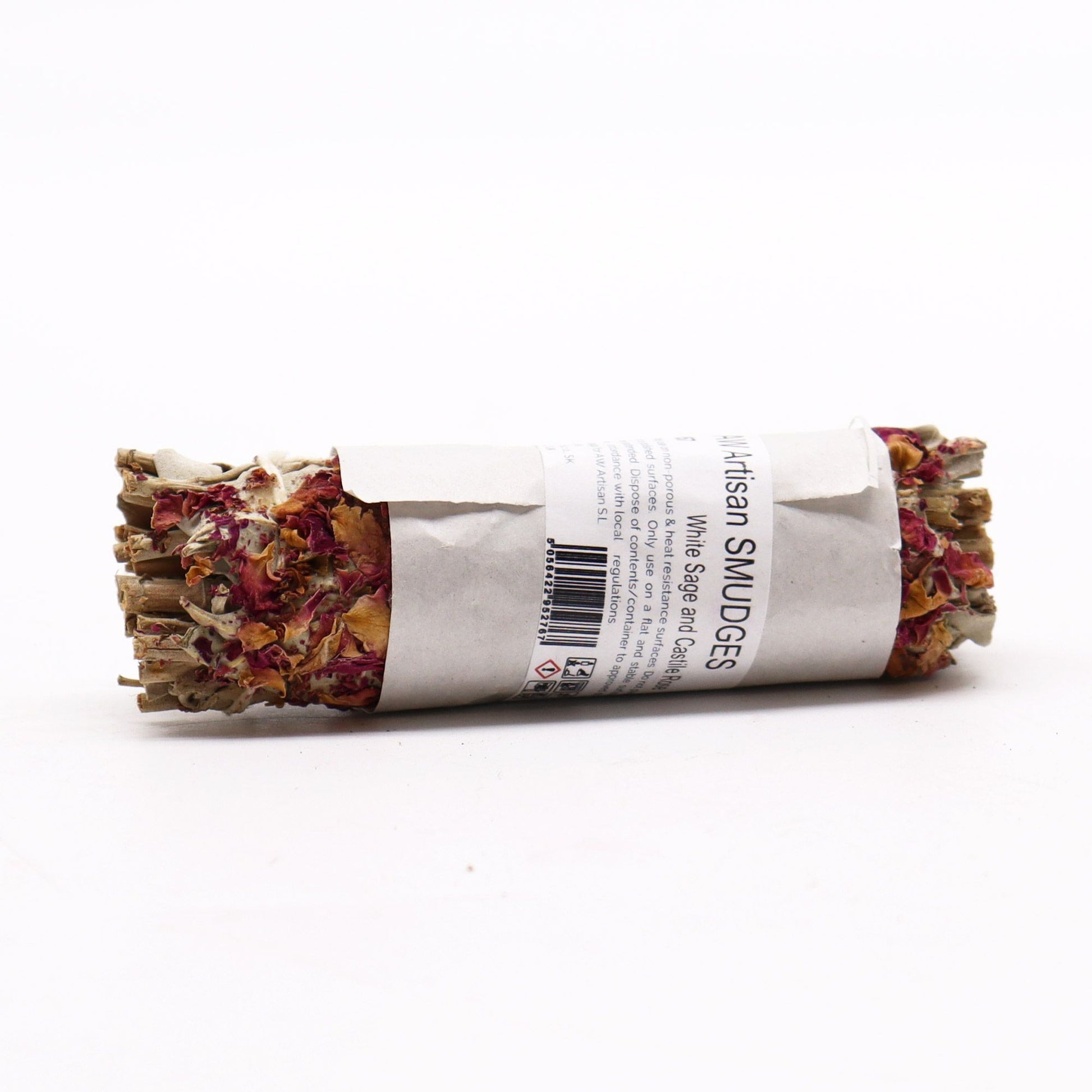 Atado de Hierba - Salvia Blanca y Rosa de Castilla - Atados de Smudge – Envuelto individualmente