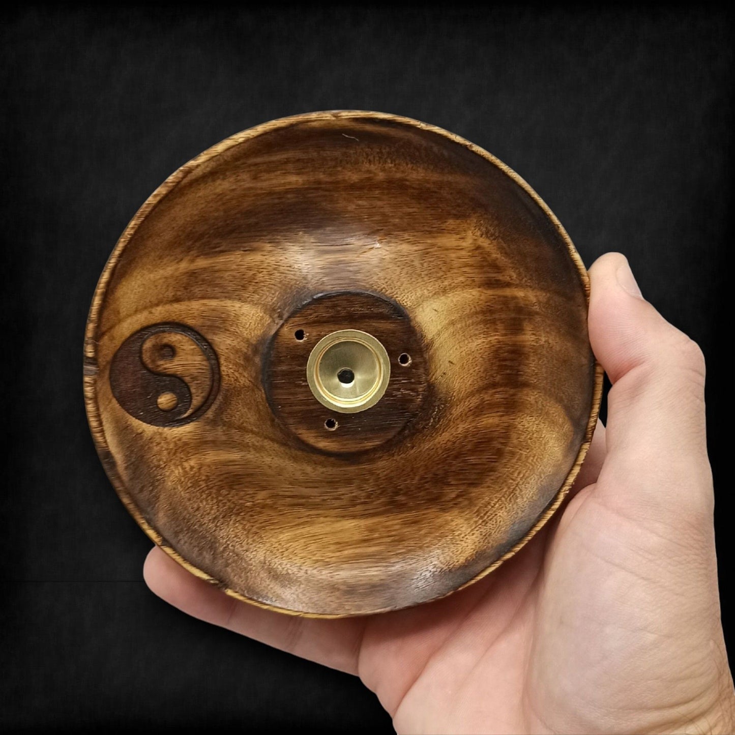 Disco porta incienso para conos y varillas - Ying & Yang - Soporte de Incienso
