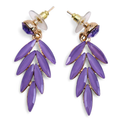 Vintage Crystal Earrings - Fairies - Lavender