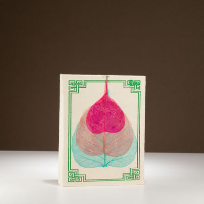 Cuaderno grande de hojas de Bodhi Lokta Med (15x12cm) - 45 hojas (variadas)