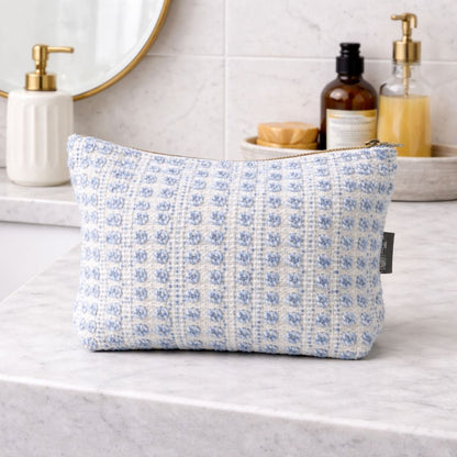 Nomad Sari Indian Jacquard Bolsa de aseo - Indigo Echo