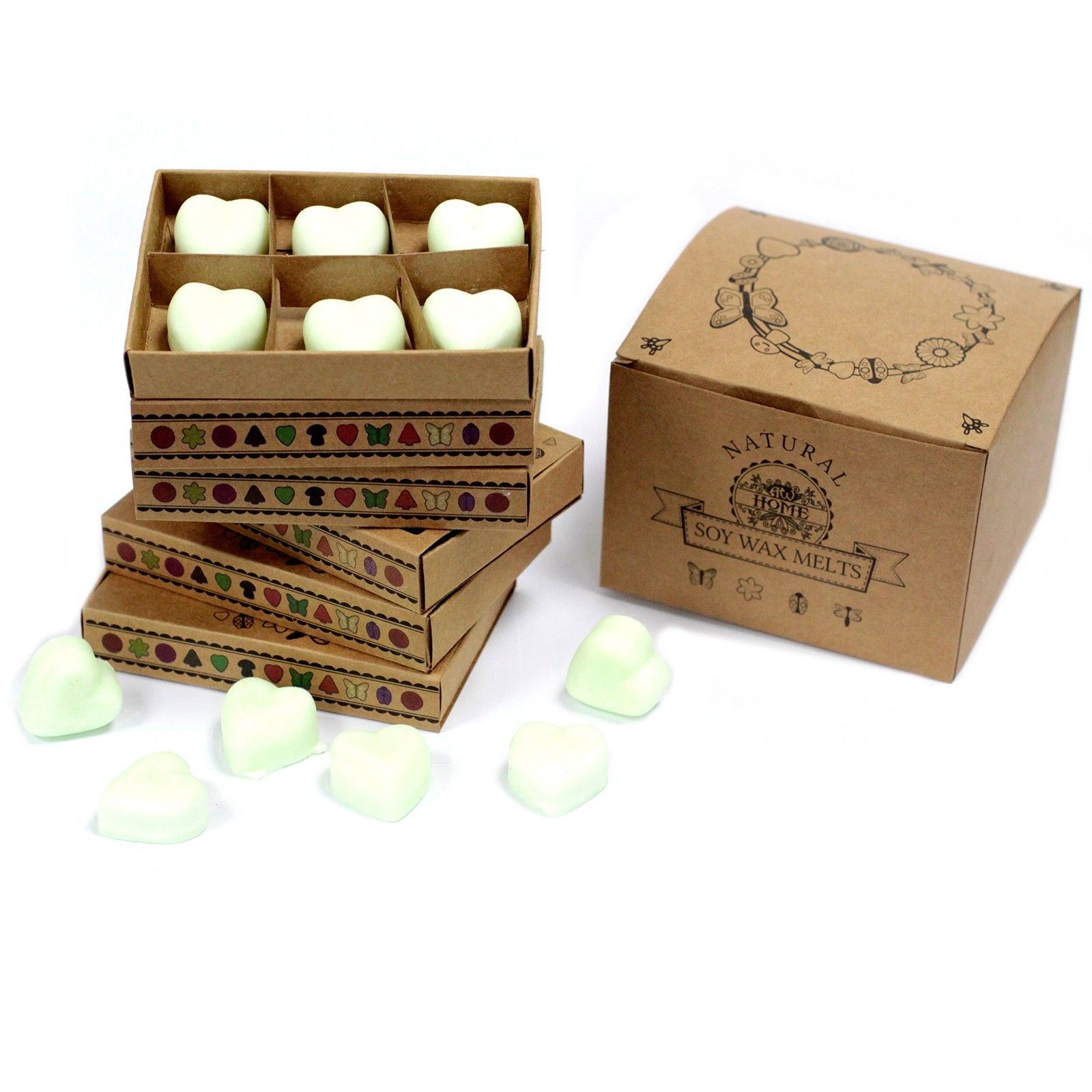 Caja de 6 ceras de Soja - manzana especiada - Ceras de Soja de Lujo