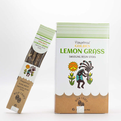 Palitos de resina para sahumar de hierba limón dorada - 30 g