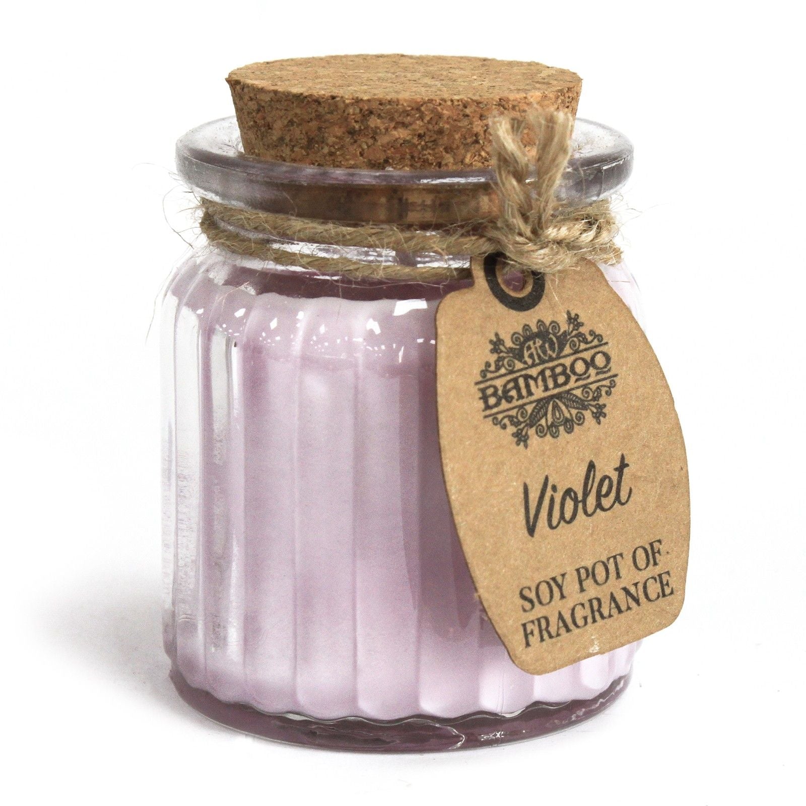 Vela de Cera de Soja Tarro - Violeta - Velas de Cera de Soja