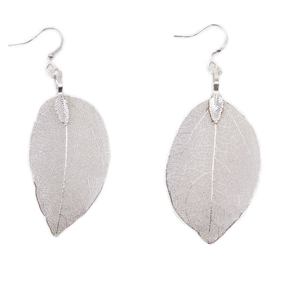 Pendientes - Hoja de valor - Plata