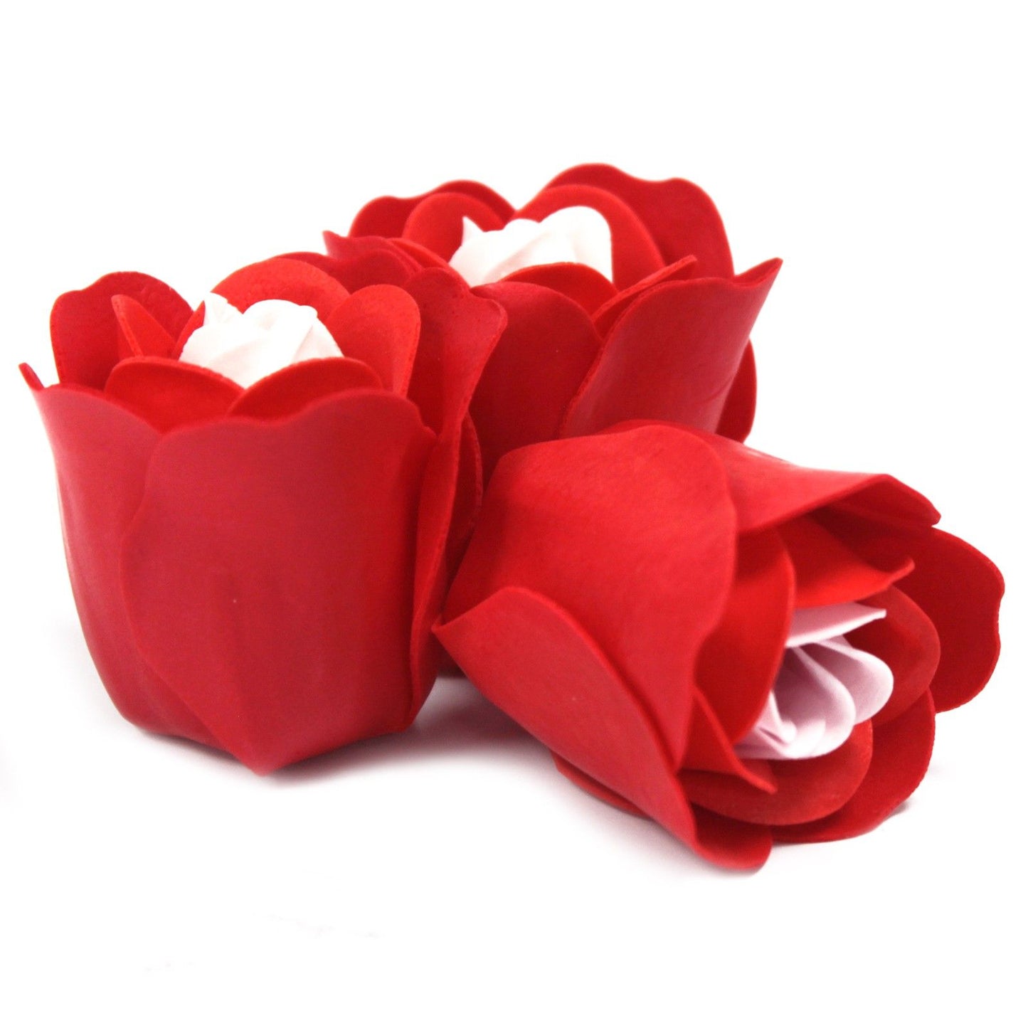 Set 3 Rosas de Jabón Rojas · Caja Corazón