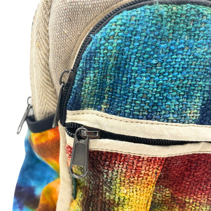 Mochila mediana de cáñamo Tiedye sin estampado