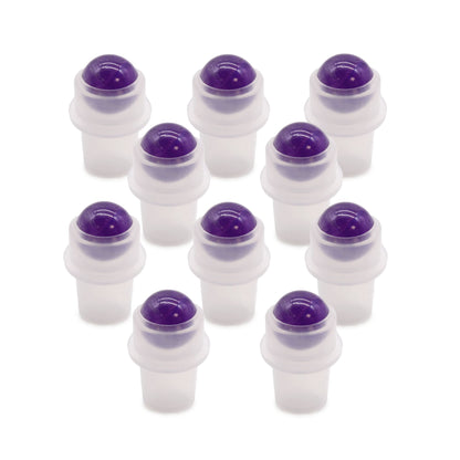 Punta de rodillo de piedras preciosas para botella de 5 ml - Amatista