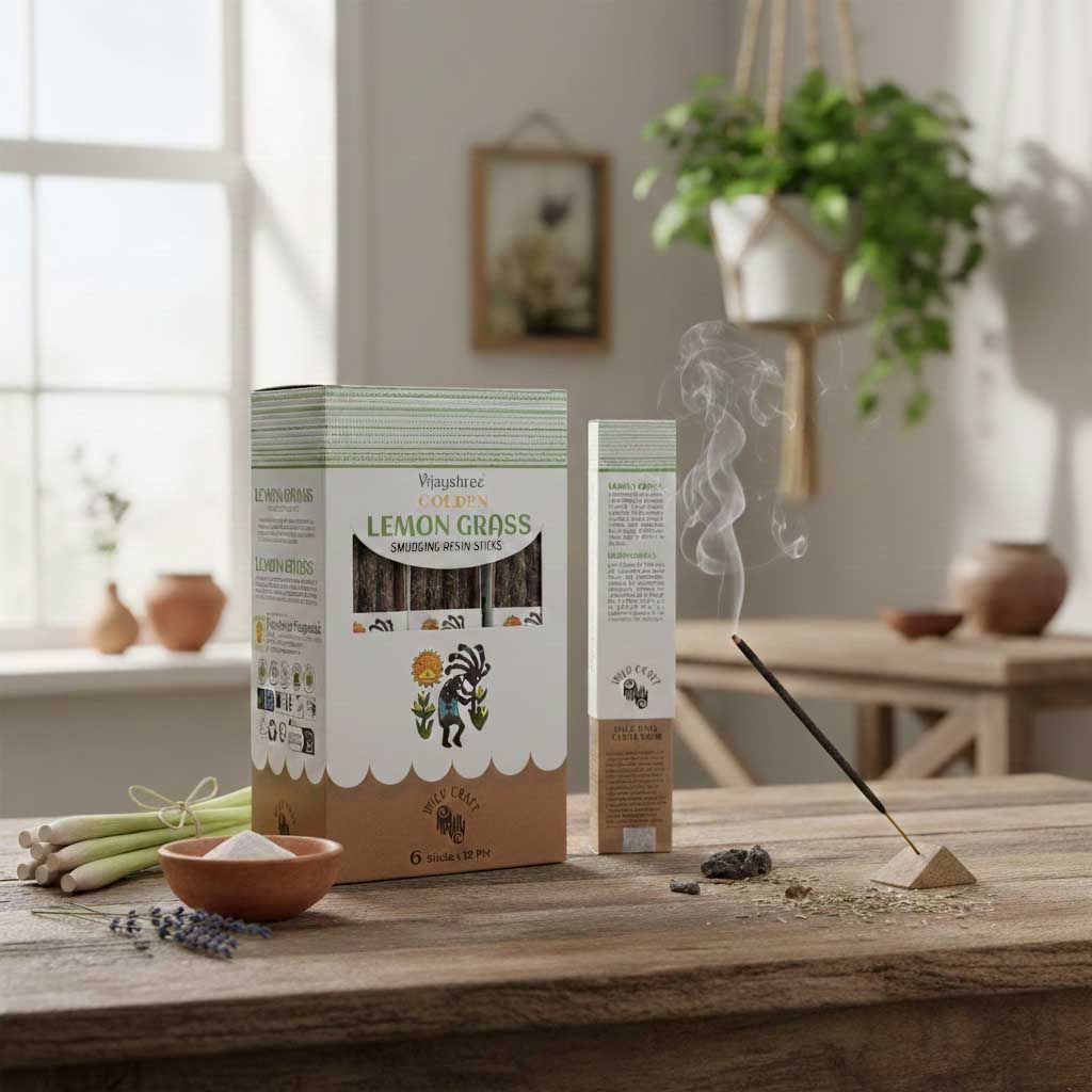 Palitos de resina para sahumar de hierba limón dorada - 30 g