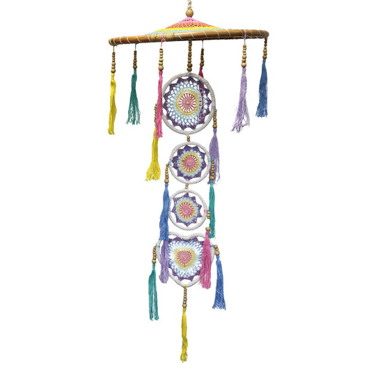 Atrapasueños Dramático Grande - Pastel Rainbow - Atrapasueños de arcoíris, arcoíris