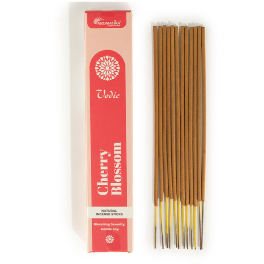 Palitos de incienso védico - Flor de cerezo - aromaterapia incienso flor de cerezo hecho a mano | El Bazar de Tizar