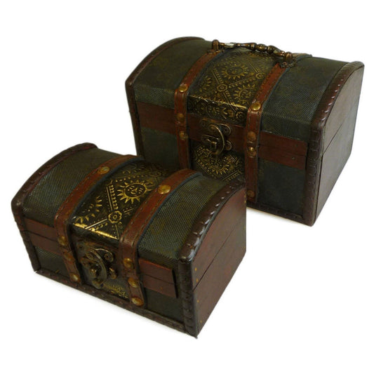 Ensembles de 2 boîtes coloniales - Métal repoussé