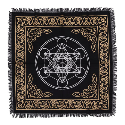Mantel de altar esotérico con flecos - Gráfico de los chakras - Mantel de altar esotérico con flecos, 100% Cotton