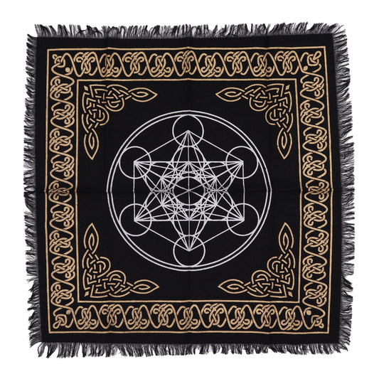 Mantel de altar esotérico con flecos - Gráfico de los chakras - Mantel de altar esotérico con flecos, 100% Cotton