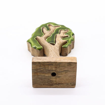 Perdido en el bosque - Decoración de madera 3D de un solo árbol - 20x10cm