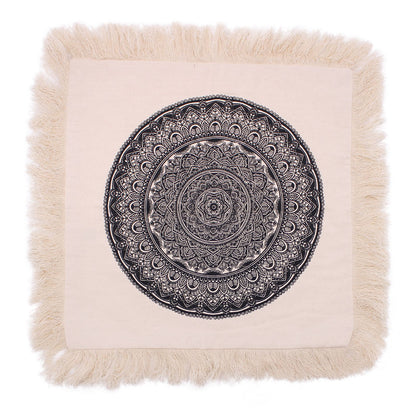 Cojín Mandala Tradicional - 45x45cm - negro