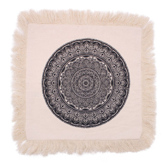 Cojín Mandala Tradicional - 45x45cm - negro